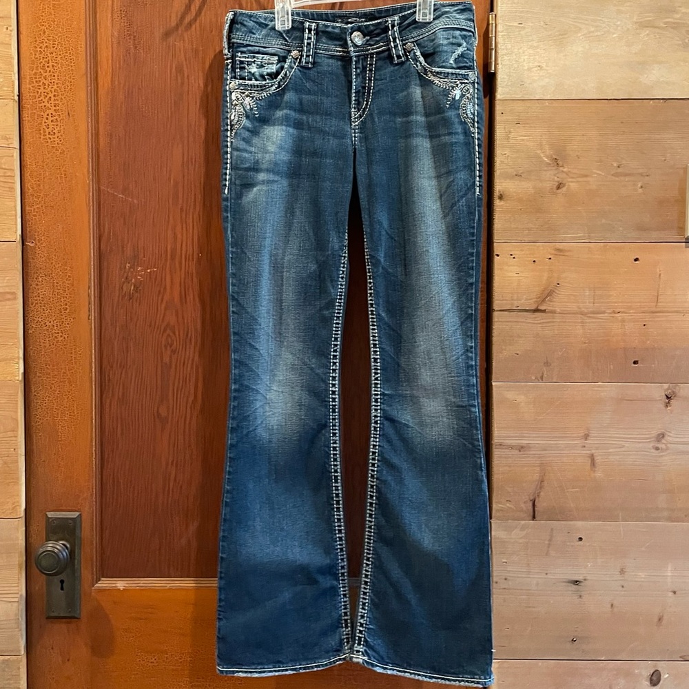 Silver Jeans Suki Western Glove Works boot cut jeans size W28/ L32